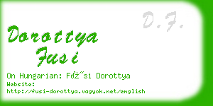 dorottya fusi business card